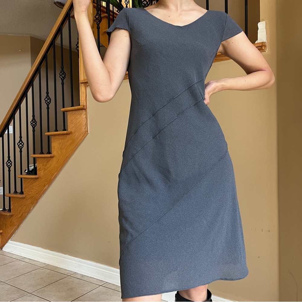 Beautiful Japanese vintage cap sleeve midi dress